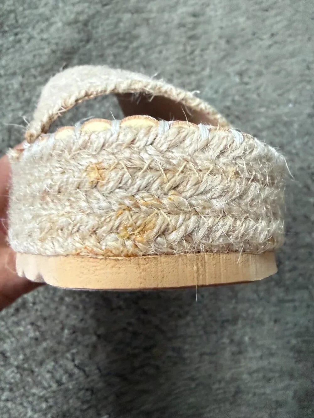 BEACH BY MATISSE Natural Woven Raffia Espadrille Platform Slide Sandals Size 9W